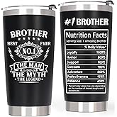Breezy Valley Tumbler Gifts for Brother, Brothers Gifts from Sister - Best Ever Gifts for Big Older Little Brother - to My Bro Gift for Men Tumbler Cup, 20oz