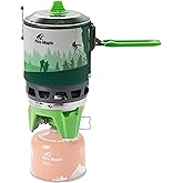 Fire-Maple "Fixed Star 3" Personal Cooking System | Pot/Jet Burner Stove System with Electric Ignition | Ideal for Hiking, Camping, Backpacking, Fishing, Hunting Trips and Emergency Use, Green