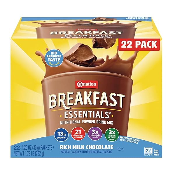 CARNATION BREAKFAST ESSENTIALS POWDER DRINK MIX, RICH MILK...