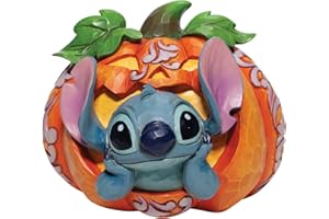 Enesco Jim Shore Disney Traditions Lilo and Stitch Jack O'Lantern Figurine, 4.02 Inch, Multicolor