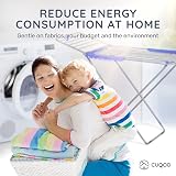 CUQOO Premium Foldable Clothes Airer 22 Bars Stainless Steel Drying Rack view 4