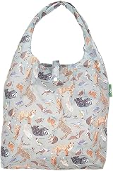 ECO CHIC Woodland Olive Lightweight Foldable Reusable Shopping Bag 12L