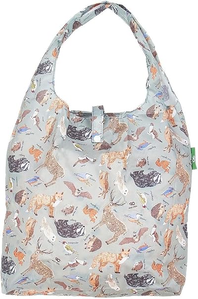 ECO CHIC Woodland Olive Lightweight Foldable Reusable Shopping Bag 12L