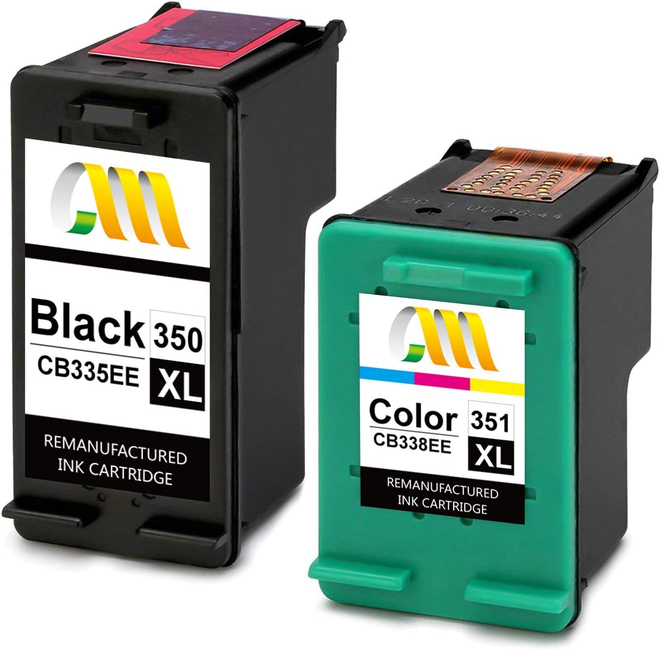 CMCMCM Remanufactured Ink Cartridges Replacement for HP 350XL 351XL Work for Photosmart C4480 C4580 C4280 C4585 C4400 C5280 C4485, Deskjet D4260 D4360, Officejet J6410 J5780 Black & Colour