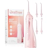 Oralfree Water flosser Teeth Picks - Dental Braces Cordless Oral Irrigator Portable Rechargeable Travel Irrigation Cleaner IP