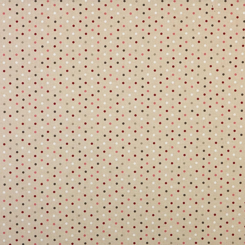 Kt KILOtela - Printed Half Panama Fabric - Polycotton - Size: 100 cm Length x 280 cm Width | Polka dots, Multicolor