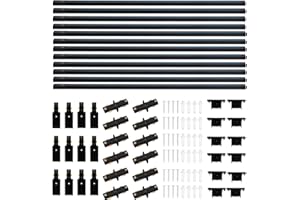 LRAEMXG 39FT H Track Lighting Rails Black, H Type Track Lighting Rails Kit with End Caps and Live End Feed Connector, Compatible with 3-Wire Single Circuit H Style System