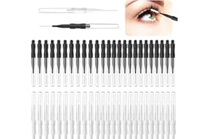 50 Pcs Multifunctional Eyebrow Spoolie Brush Set - 2 Size Micro Lamination & Lash Mascara Brush Comb for Eyelash Lift Extensi