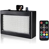 EcoStrobe Stage Strobe Light, Super Bright Flash Stage Lighting, Sound Activated and Speed Control White Strobe Light, Flash Party Lighting for Wedding, Xmas, Birthday, Club, DJ (180LED)
