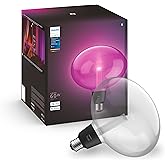 Philips Hue Lightguide Ellipse Smart LED Bulb – Handblown Glass - Color Changing Light - Compatible with Amazon Alexa, Apple HomeKit and Google Assistant - Bluetooth and Hue Bridge Compatible