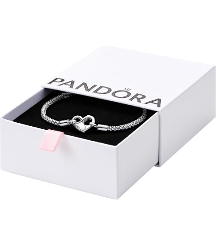 インフィニティチャーム＋16cm Moments Heart Bracelet Amazon.com: PANDORA-Sparkling Infinity Heart Clasp Snake Chain
