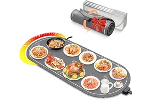 Warming Mat for Food Extra Large(XXL 36"x15"),Food Warmers for Parties Buffet,Electric Warming Trays with Timer,Roll Up Silic