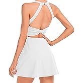 JAFINSY Womens Workout Tennis Dress with Built in Shorts and Bra Athletic Golf Activewear for Exercise