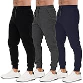 ALL IN SWEATS Men’s Sweatpants 3 Pack Joggers for Men - Athletic Sweatpants for Men with Pockets Workout Pants