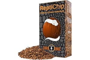 REPTICHIP PREMIUM COCONUT SUBSTRATE ReptiChip Reptile Bedding Loose Coconut Chip 6 Quart Coco Husk Substrate Mulch for Snake Habitat, Ball Python Terrarium, Turtle Tanks, Tortoise Enclosure