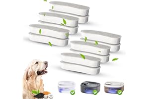 HOETEK 12 Pack Replacement Filters for WOPET 6L/205oz/1.7Gal Dog Water Fountain, 6 Month Set for Large Dogs Water Bowl Dispenser, Includes 12 Filters