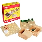 YHZAN Montessori Math Board Learning Multiplication &amp; Division STEM Wooden Educational Toy Manipulative for Homeschooling Classroom Activity