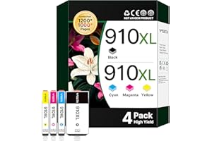 (Latest Chip) 910XL 910 Ink Cartridges for HP 8010 Ink, Compatible Replacement for OfficeJet Pro 8020, 8022, 8025, 8028, 8035