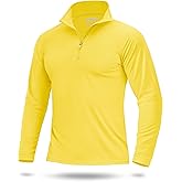 Boladeci Men's UPF 50+ Sun Shirts 1/4 Zip Long Sleeve SPF UV Protection Lightweight Quick Dry Quarter Zip Golf Shirts