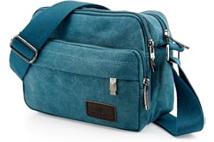 GEARONIC TM Men Vintage Crossbody Canvas Messenger Shoulder Bag School Hiking Military Travel Satchel