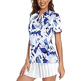 Viracy Womens Golf Shirt UPF50+ Sun Protection Short Sleeve 1/4 Zip Up Polo Workout Tops Fast Dry Fit Moisture Wicking