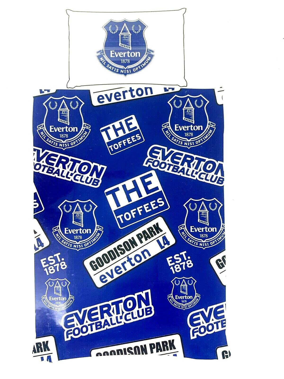 Premier Life EVERTON SINGLE DUVET COVER SET - PATCH,Blue,135cm x 200cm