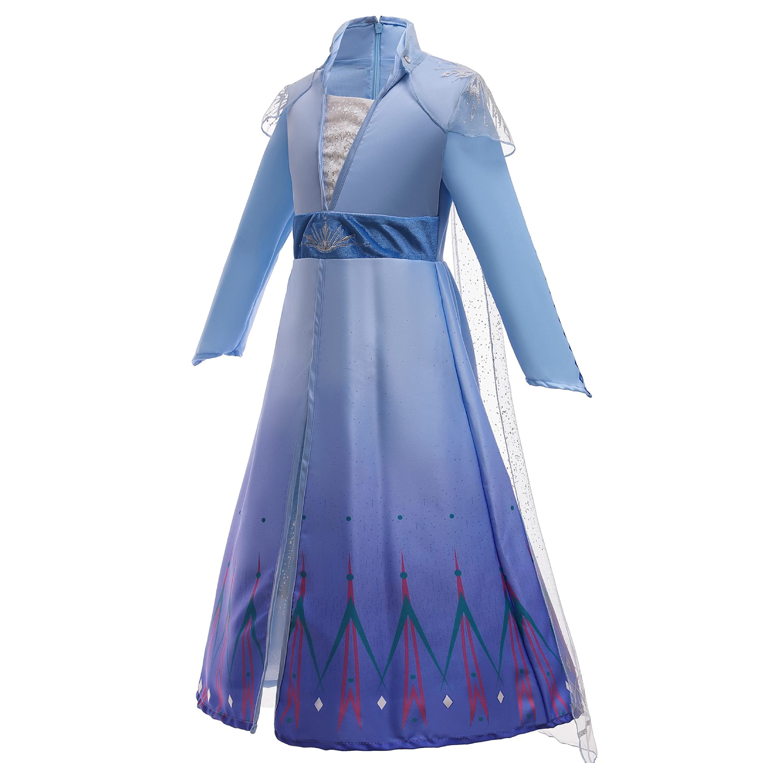 ELSA & ANNA Princess Costumes for Girls - Snow Queen Fancy Dress for Girls - Princess Dress Up - Girls Fancy Dress for Parties, Birthdays, Cosplay & Halloween - Fancy Dress Girls - 6-7 Years (315)