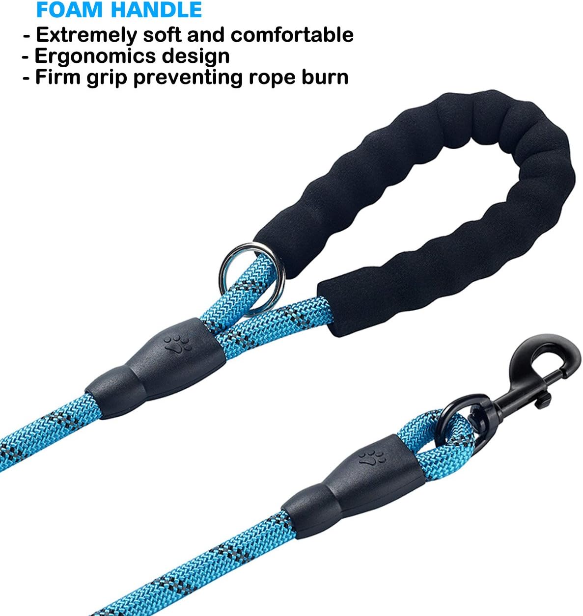 ladoogo 2 Pack 5 FT Heavy Duty Dog Leash with Comfortable Padded Handle Reflective Dog leashes for Medium Large Dogs : Pet Supplies