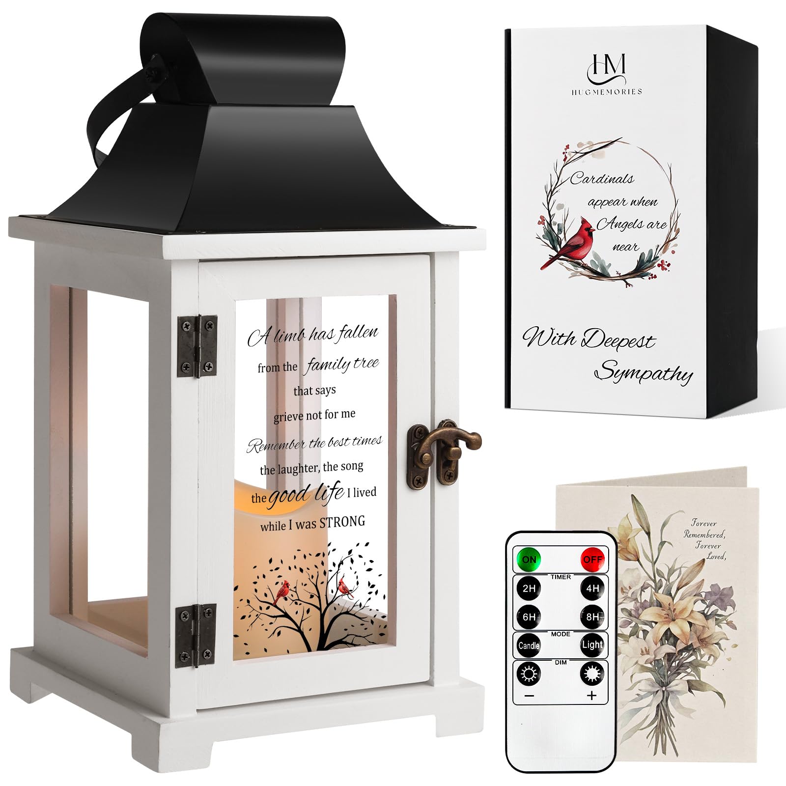 Photo 1 of ***Missing remote and light does not function***HugMemories Memorial Lantern, Bereavement Sympathy Gifts for Loss of Loved One Mother Father, Sympathy Lantern Thoughtful Funeral Gifts in Memory of Loved One