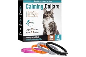 YAIOUTIY 4 Pack Calming Collar for Cats, Cat Pheromone Calming Collar, Water-Resistant & Adjustable Cat Calming Collar Fits Cats Make Cat Relaxed (Multicolor)