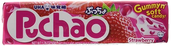UHA MIKAKUTO PUCHAO CANDY, STRAWBERRY, 1.76 OUNCE