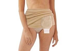 HIENAJ Ostomy bag covers | Ostomy belt | Stoma Support Garment | Inner Pocket to Hold Ostomy Pouch | Hernia Support Garment Light (Brown, S/M) 33.5" - 44" Hip Circumference
