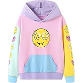 Latnnut Girls Sweatshirt Printed Hoodie Long Sleeve Pullover Fall Fashion Hooded Top for Teen Girls with Pockets 4-12 Years