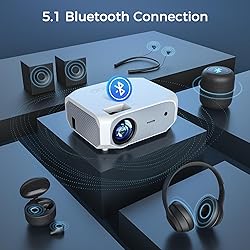 FUDONI Projector with 5G WiFi and Bluetooth, 12000L