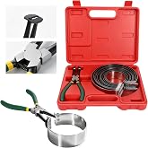 LUTIFIX Piston Ring Compressor Tool, 14 Pcs Piston Rings &amp; 1 Adjustable Installer Pliers for Repairing Car Truck Racing Automotive Engine, Stainless Steel