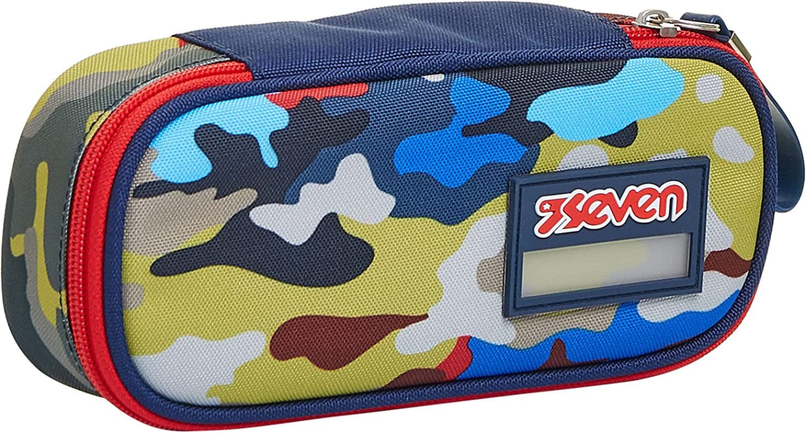 Seven Pencil case - Pen bag, multicolor, Box for Stationery, Pen Pouch for Teen Girls and Boys, Perfect for School Supplies, blue, CAMO STAINS
