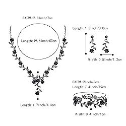 BriLove Women's Wedding Jewelry Set Leaf Cluster