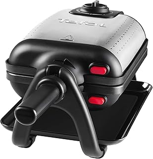 Tefal King Size Waffeleisen WM756D | Doppelwaffeleisen für 2 belgische Waffeln | professionell mit Dreh-Funktion | antihaftbeschichtete Platten | dicke Waffeln | Temperaturregler | leichte Reinigung