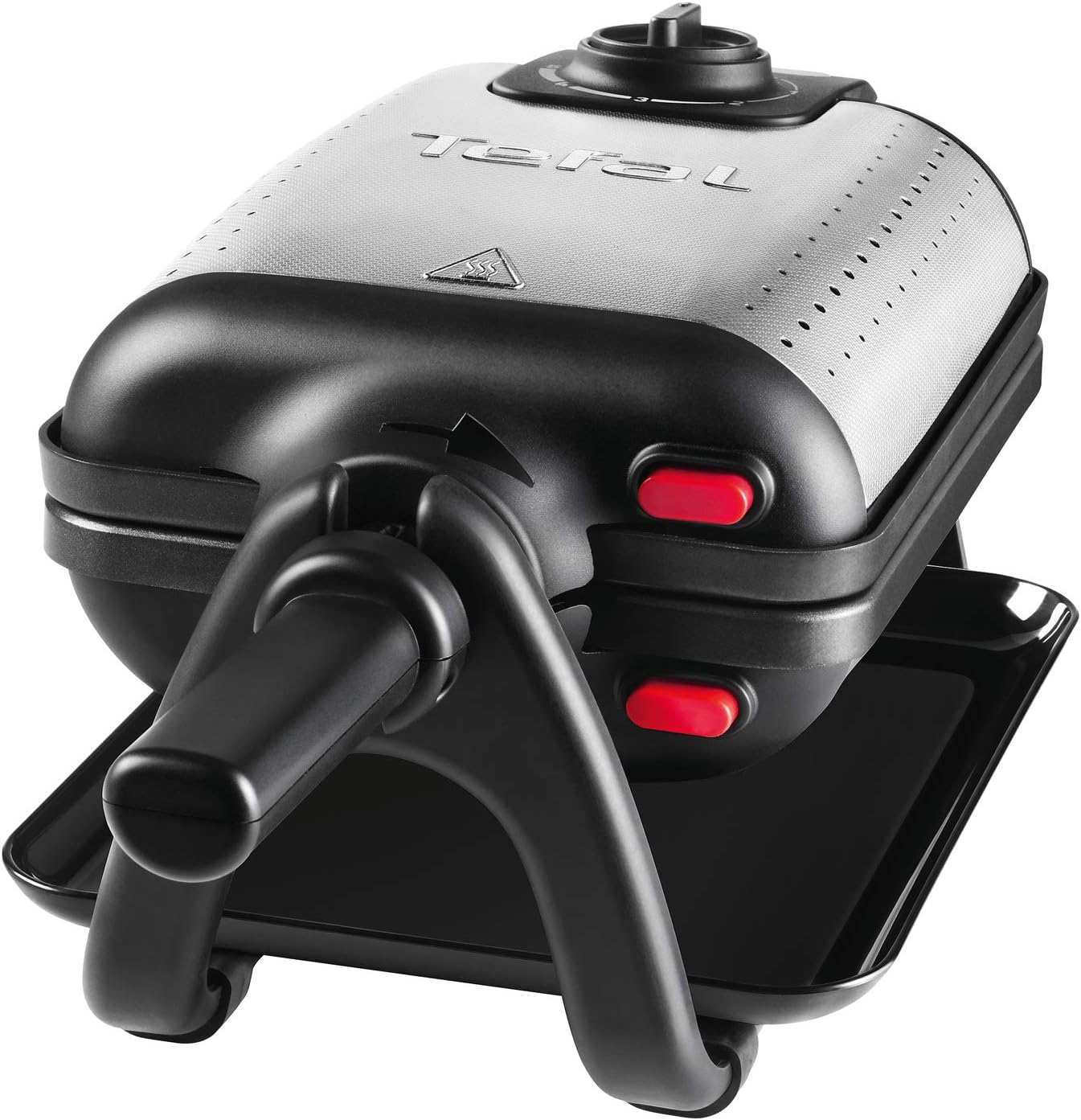 Tefal King Size Waffeleisen WM756D | Doppelwaffeleisen für 2 belgische Waffeln | professionell mit Dreh-Funktion | antihaftbeschichtete Platten | dicke Waffeln | Temperaturregler | leichte Reinigung