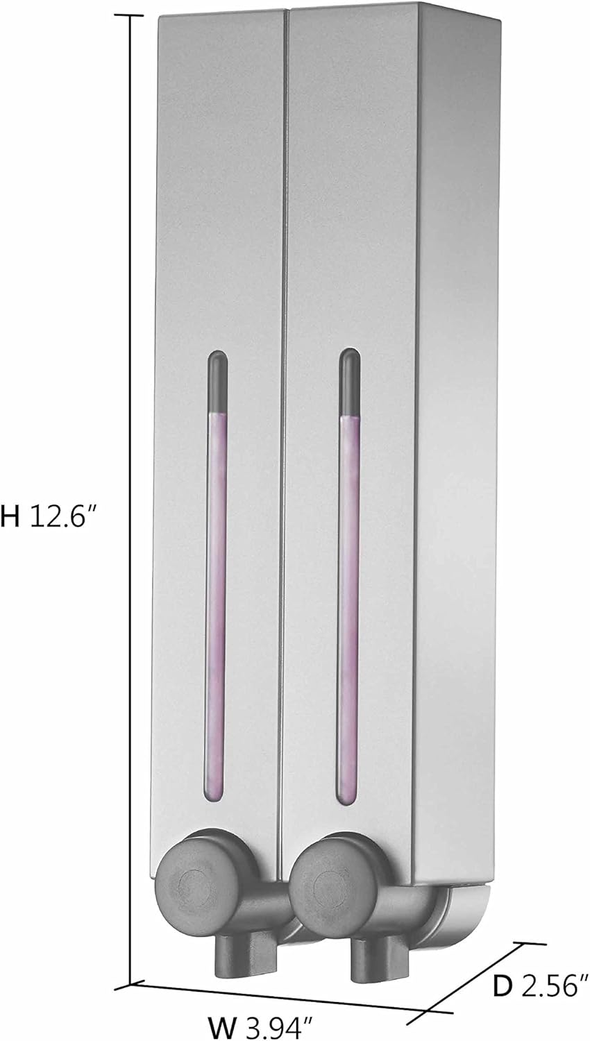 2 camere Homepluz quadrato ricaricabili wallmount dispenser per