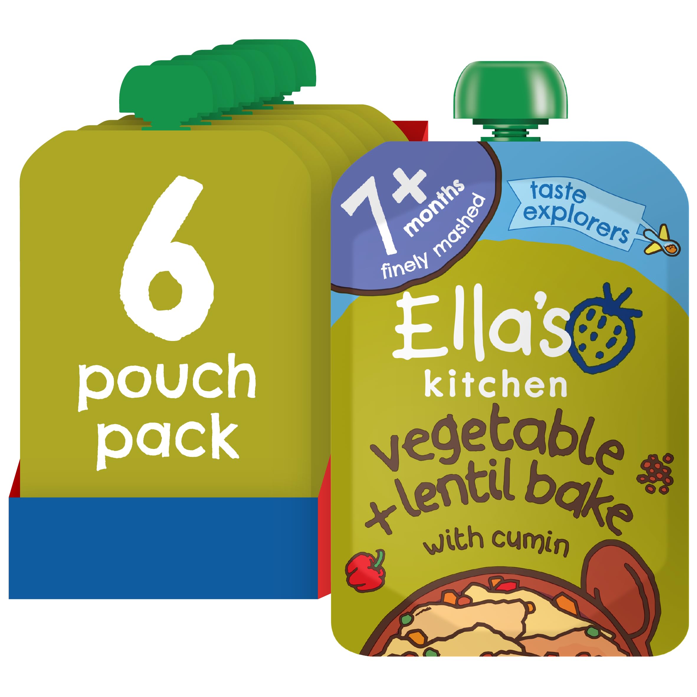Ella's Kitchen Stage 2 from 7 Months Organic Vegetable Bake 130 g (Pack of 6)