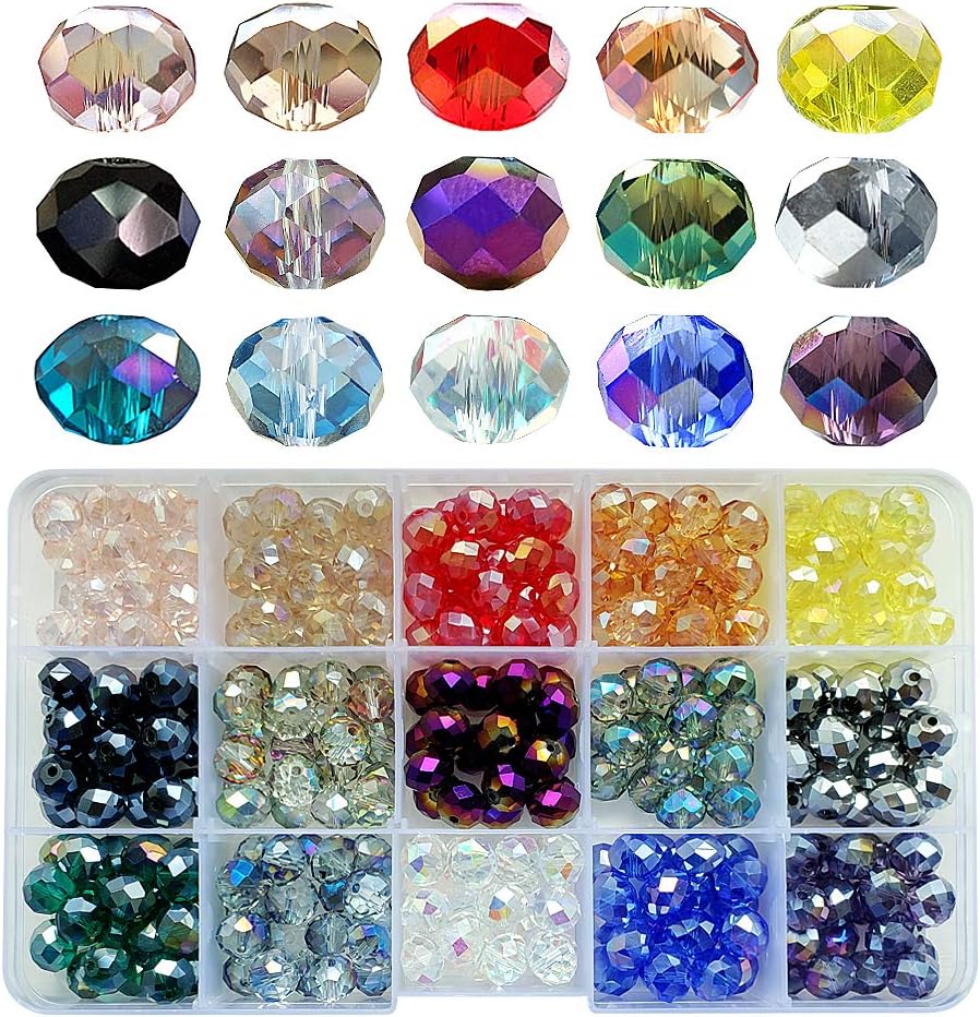 Amazon Chengmu 10mm Rondelle Glass Beads For Jewelry Making 300pcs 
