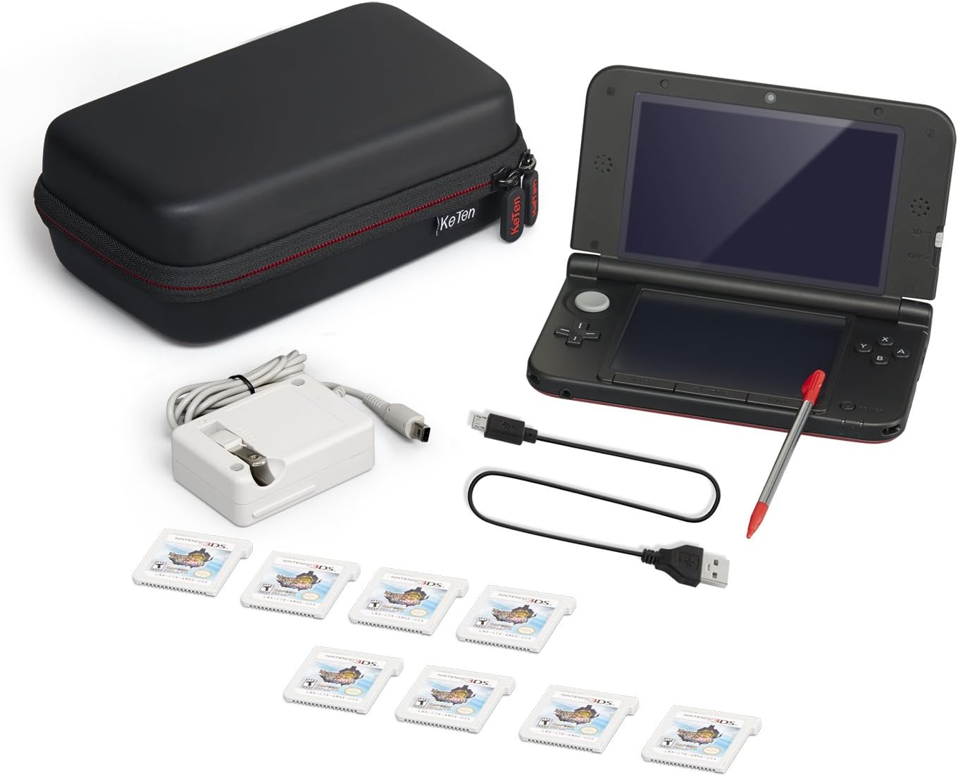 Carry Case for Nintendo New 2DS XL/New 3DS XL, Keten Hard Travel Protective Shell for New Nintendo 3DS, New 2DS Console&Game, Also for Anker External Battery Store: Electronics