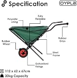 Oypla Lightweight Folding Garden Wheelbarrow 20kg Capacity Steel Frame view 2
