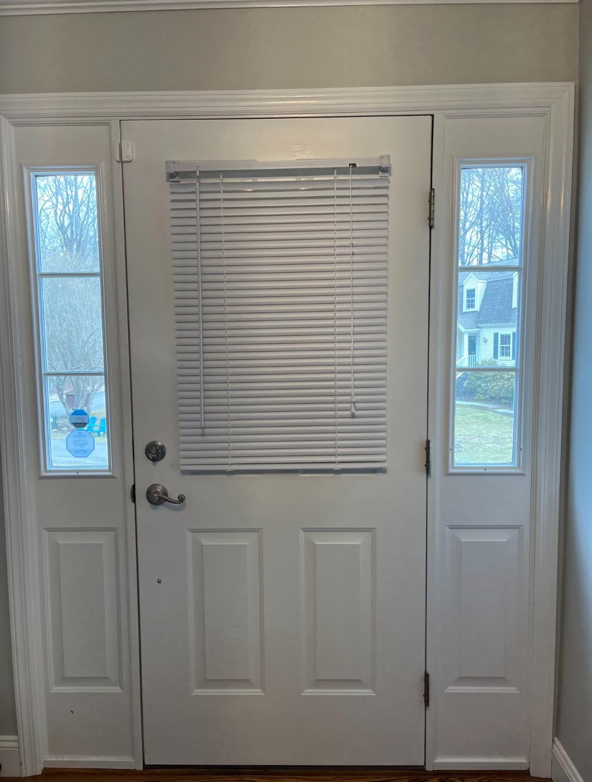 Photo 1 of Magnetic Shades for Steel Door Windows | 1” Magnetic Blinds for Metal Doors | Glass Door White Mini Blinds or Covers |25" X 40" or 68" (White 25" X 68")