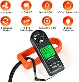 BTMETER BT-816B Handheld Anemometer Wind Speed Temp LCD Backlight view 2
