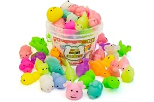 DITERYY 25 Pack Mochi Squishy Toys for Kids Squishies Sensory Bulk Toys Stress Relief Toys Kids Party Favors Mini Animals Toys Set for Brithday Festival Gift Easter Egg Fillers Classroom Prizes