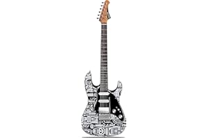 WESTCREEK GUITARS WestCreek JX-20 Solid Body Electric Guitar, HSS Pickups with Coil Split, Roasted Maple Neck, Rounded End Frets, Bone Nut, Rosewood Fretboard, Mahogany Body (Native BW)