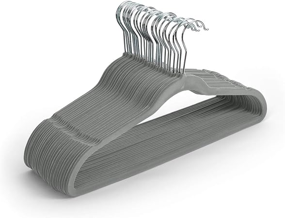 Amazon.com: Nautica Velvet Non-Slip Hangers | Ultra Slim Space Saving