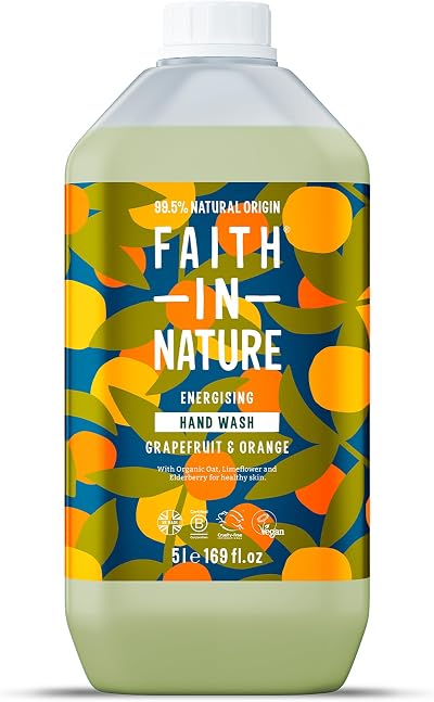 Faith in Nature Grapefruit & Orange Hand Wash 5L Refill Vegan Cruelty Free